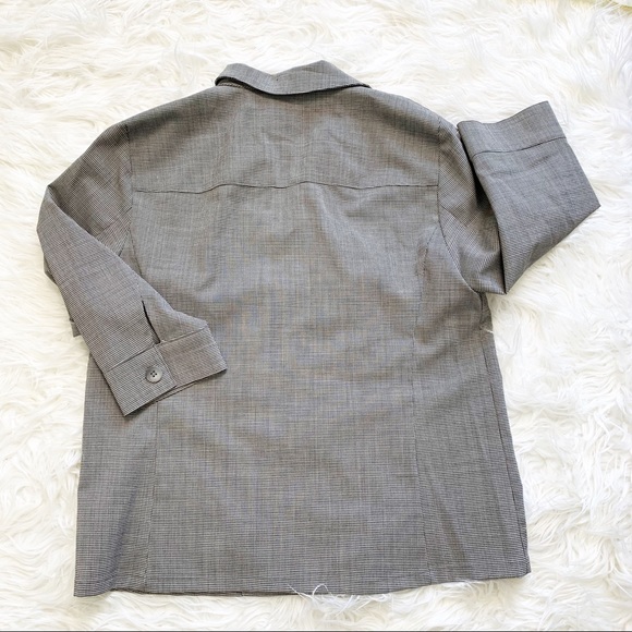 TALBOTS Wool Houndstooth Jacket 2 - Picture 3 of 8